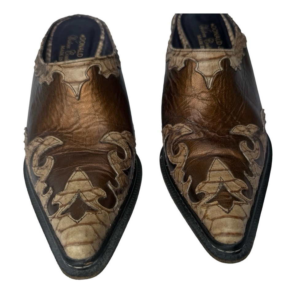 Donald J Pliner Women’s 6.5 Western Tooled Leather Mules - Picture 5 of 15